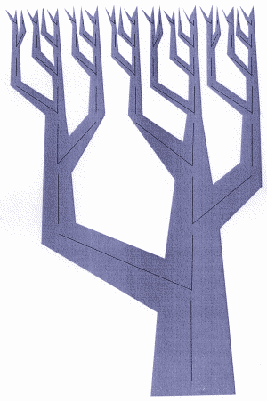 Figure 5: An alternative parsing of the same
pattern 
inverted and shaded to resemble a tree.
