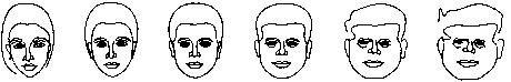 Figure 4:  A transitional sequence in face space.