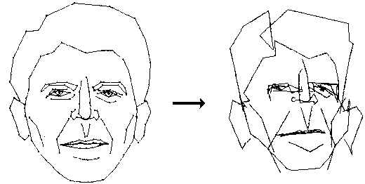 Figure 3:  A computer caricature of Ronald Reagan.