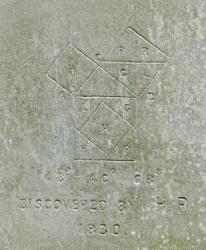 The diagram on the south side of
   Perigal's tomb.
