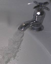 Water from a tap