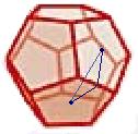 Using the dihedral angle to find
the distance between the centres of two faces