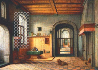 IMAGE: There is the same likelihood of the
  artist making a mistake in any direction and at any point in the canvas.