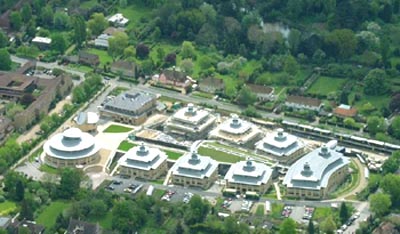 The Centre for Mathematical Sciences seen from
  the air