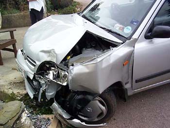 crashed car