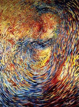  <i>The birth of Hiroshima</i>, Carla Farsi, oil on 
canvas.
Reproduced with kind permission of the artist.