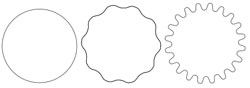 a circle and wiggly lines