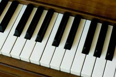 Piano keyboard showing octave