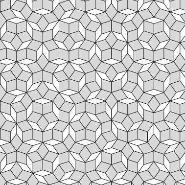 Figure 19: An aperiodic Penrose tiling,
 based on two shapes.