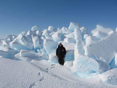 An ice field