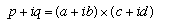 p+iq=(a+ib)(c+id)