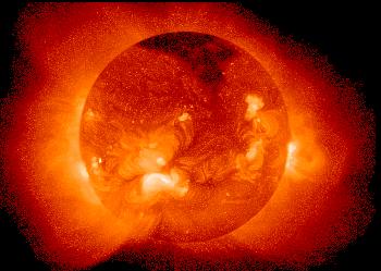 Figure 5: X-ray image from the SXT instrument on YOHKOH, a Japanese satellite (ISAS/NASA/UK).