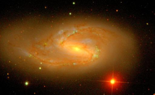 Messier 66: one of the galaxies imaged by the Sloan Digital Sky Survey.  Image courtesy <a href='http://www.sdss.org'>Sloan Digital Sky Survey</a>.